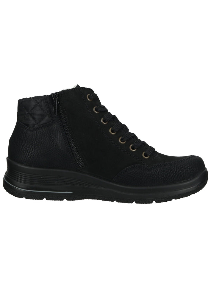 Rieker Stiefelette Leder/Synthetik Schwarz Warmfutter