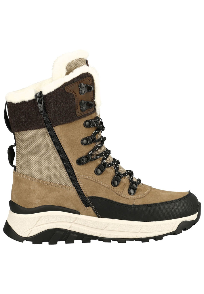 Rieker Stiefelette Leder/Textil Braun/Schwarz