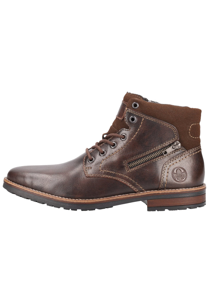 Rieker Stiefelette Leder/Textil Braun Warmfutter