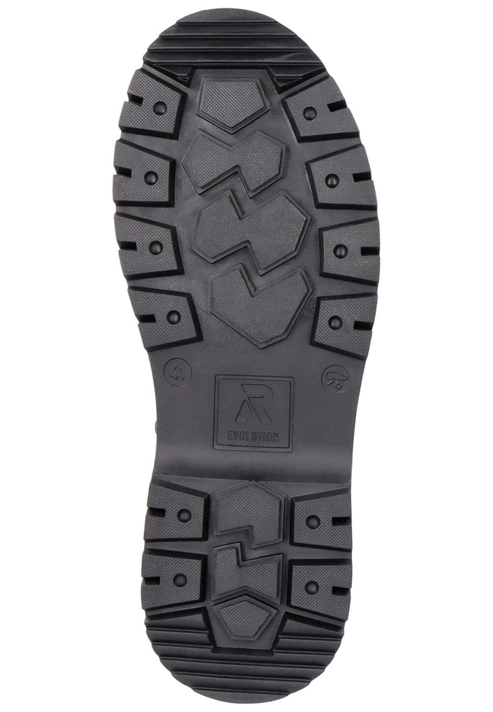 Rieker Stiefelette Leder/Textil Grün/Schwarz