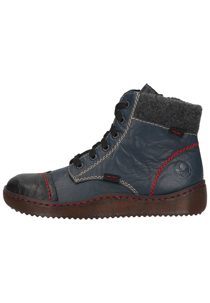 Rieker Stiefelette Leder/Textil Royalblau Warmfutter