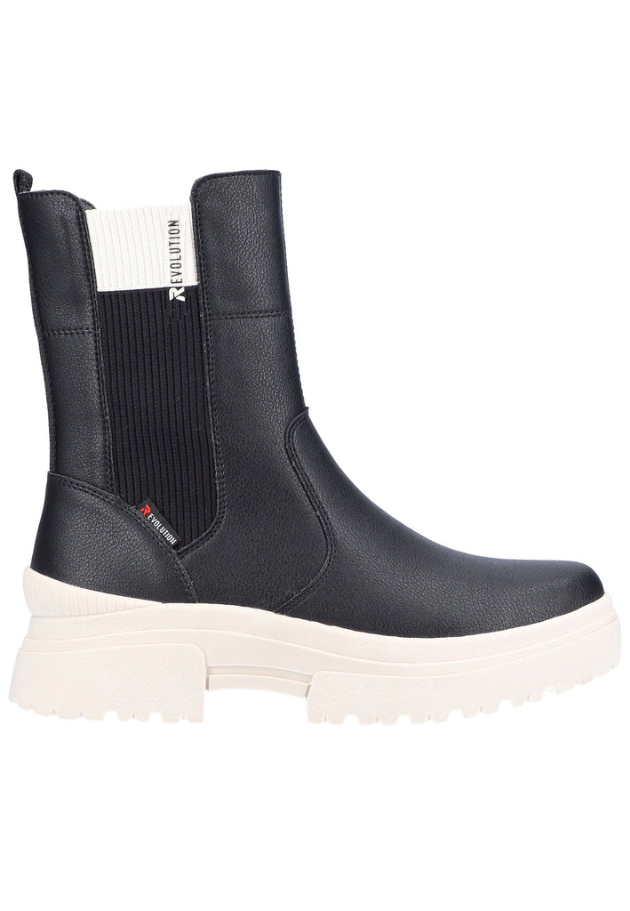 Rieker Stiefelette Leder/Textil Schwarz