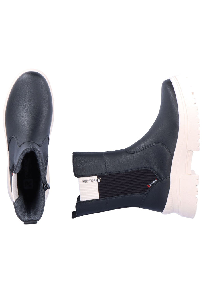 Rieker Stiefelette Leder/Textil Schwarz