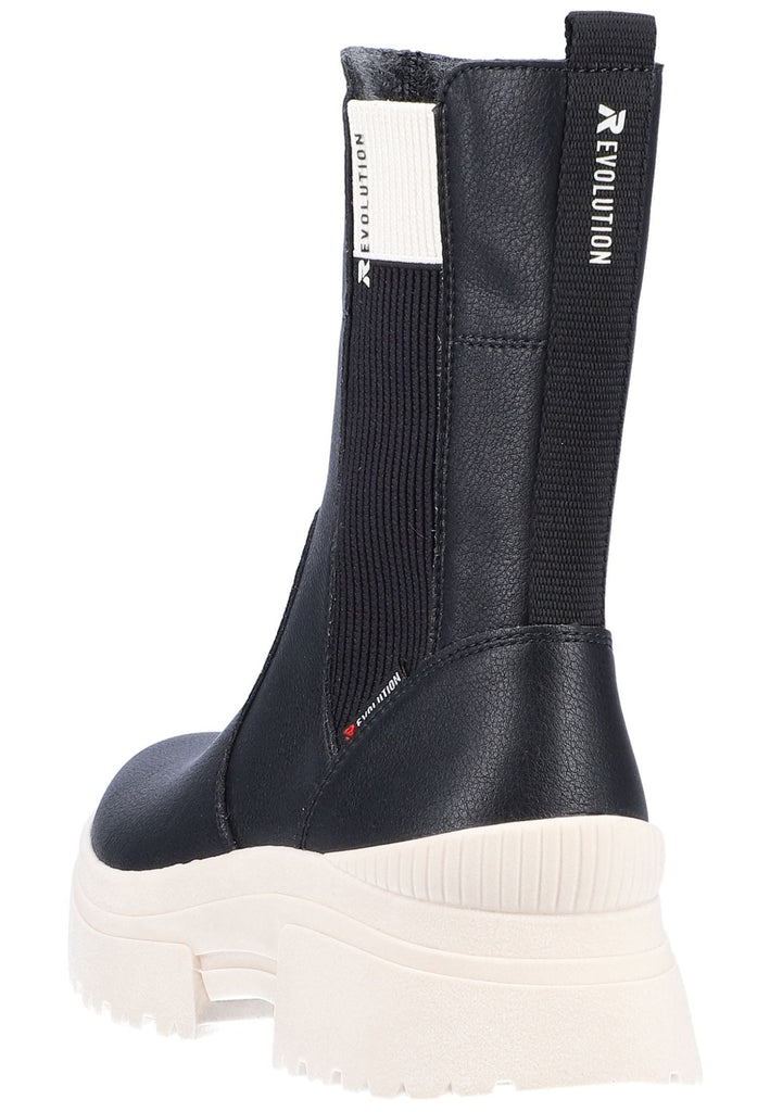 Rieker Stiefelette Leder/Textil Schwarz
