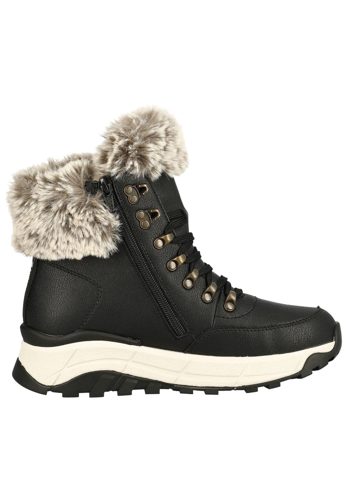 Rieker Stiefelette Leder/Textil Schwarz Kombi