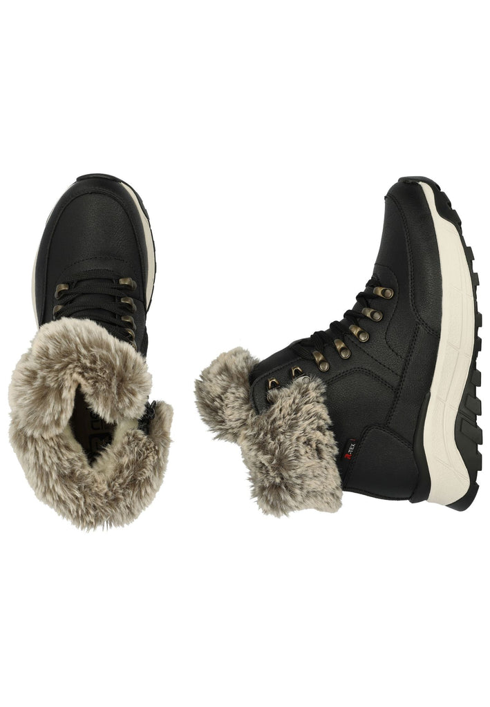 Rieker Stiefelette Leder/Textil Schwarz Kombi