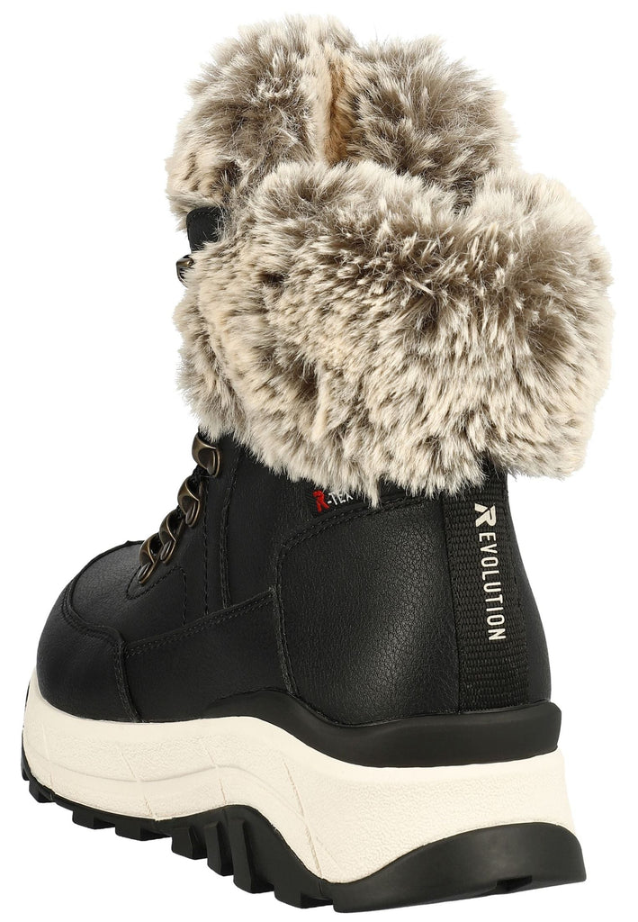 Rieker Stiefelette Leder/Textil Schwarz Kombi