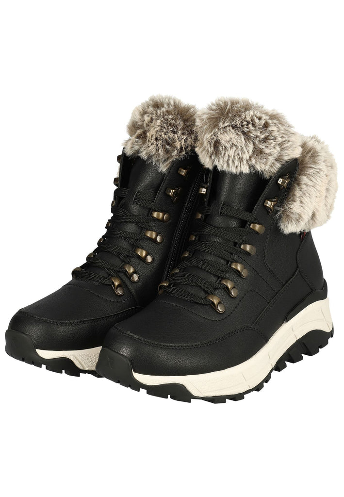 Rieker Stiefelette Leder/Textil Schwarz Kombi