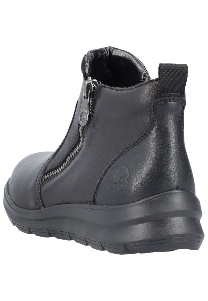 Rieker Stiefelette Leder/Textil Schwarz/Schwarz