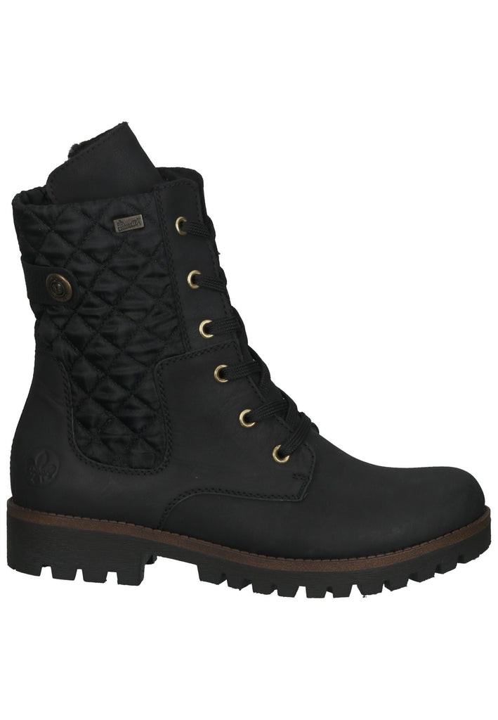 Rieker Stiefelette Leder/Textil Schwarz Warmfutter