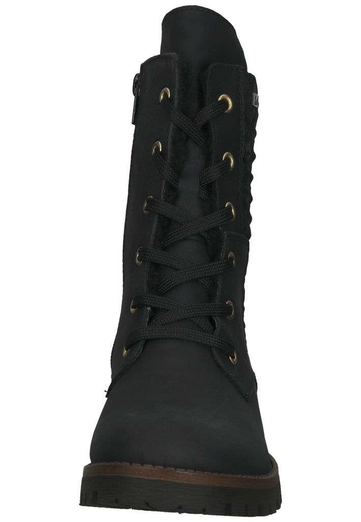 Rieker Stiefelette Leder/Textil Schwarz Warmfutter