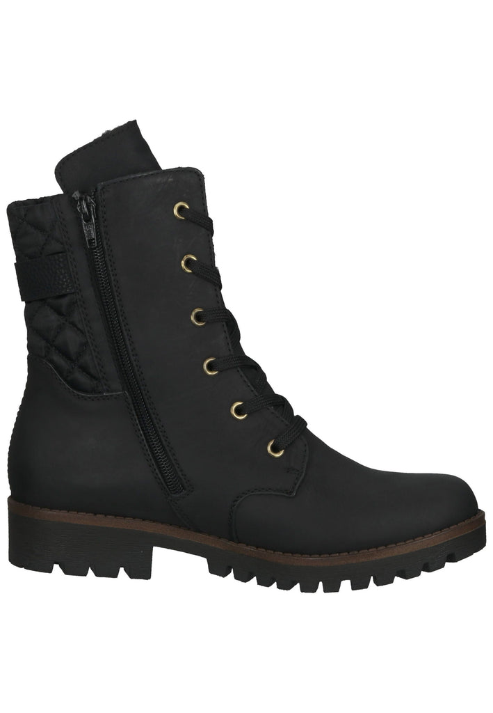 Rieker Stiefelette Leder/Textil Schwarz Warmfutter