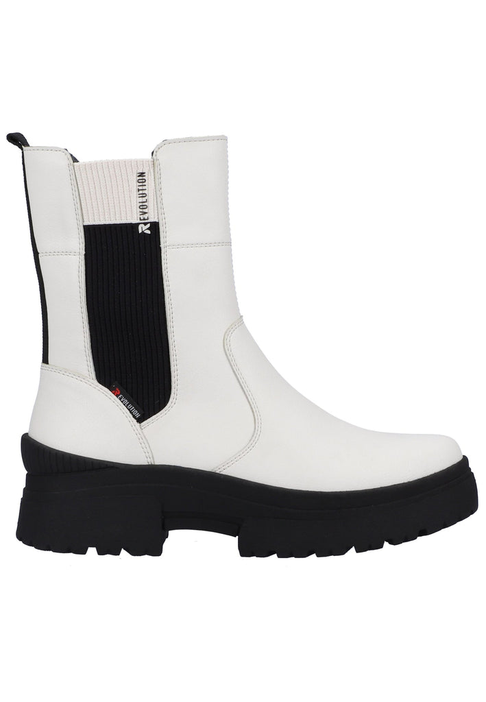 Rieker Stiefelette Leder/Textil Weiß