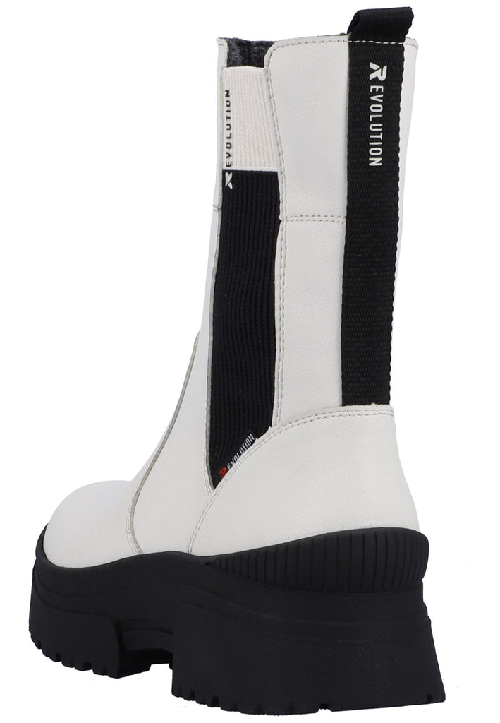 Rieker Stiefelette Leder/Textil Weiß