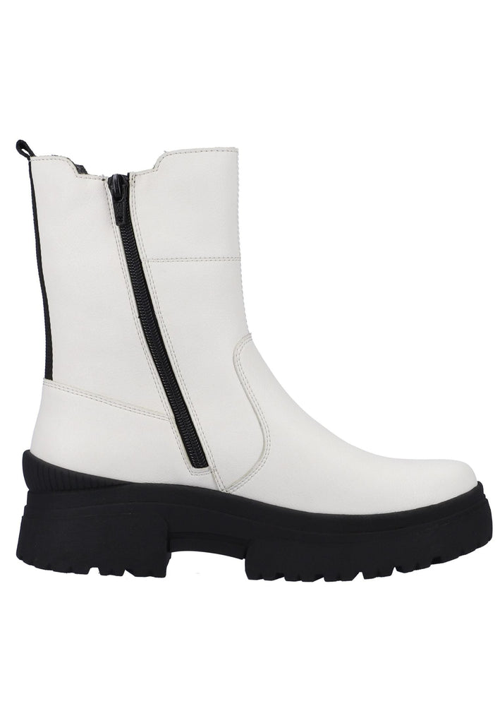 Rieker Stiefelette Leder/Textil Weiß