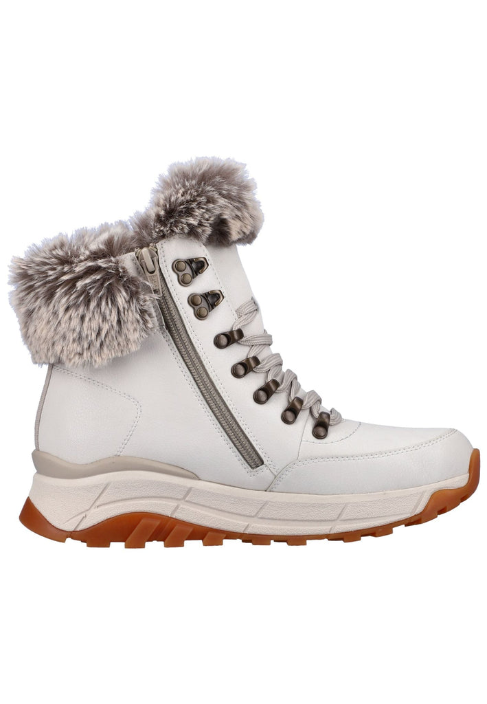Rieker Stiefelette Leder/Textil Weiß Warmfutter