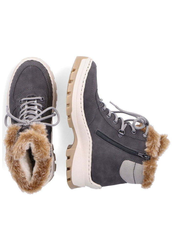Rieker Stiefelette Lederimitat Anthrazit