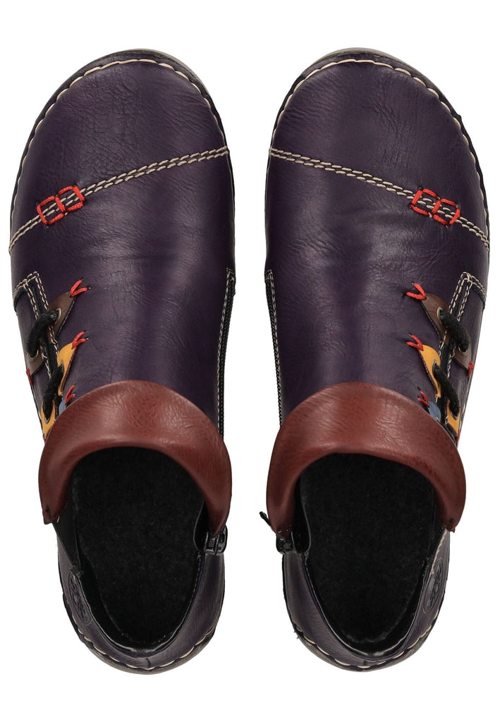 Rieker Stiefelette Lederimitat Aubergine