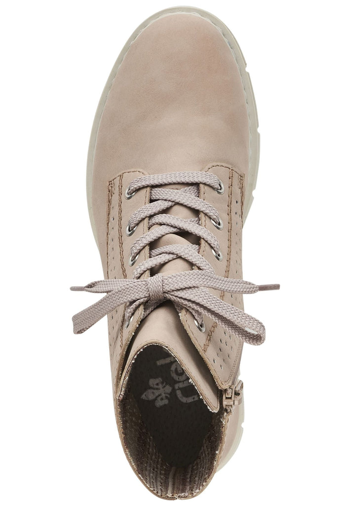 Rieker Stiefelette Lederimitat Beige