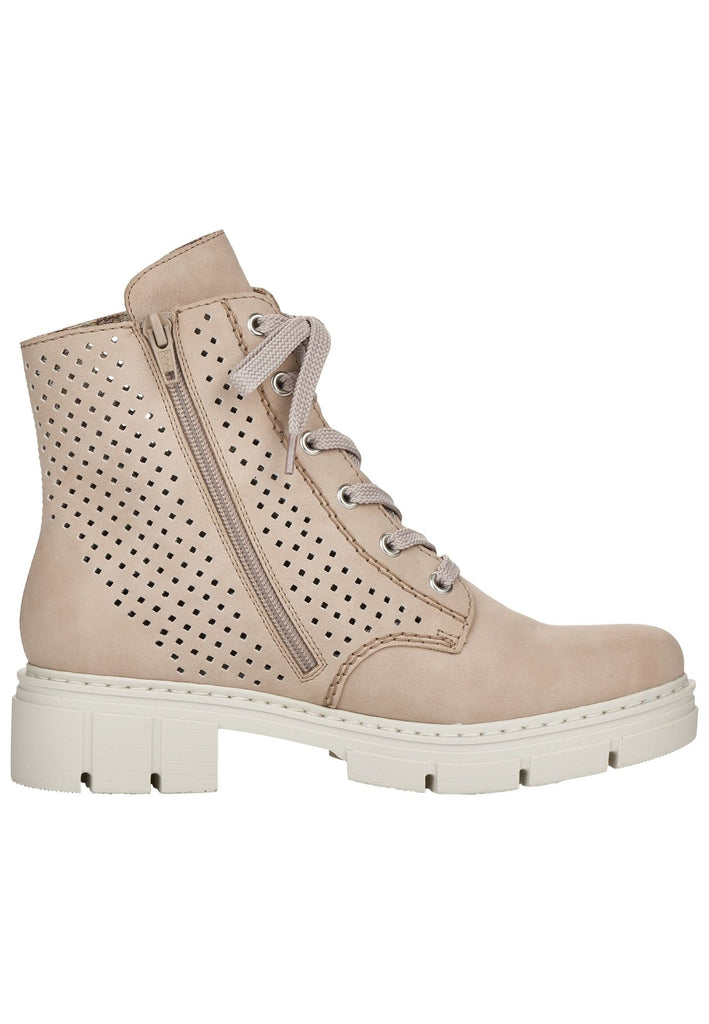 Rieker Stiefelette Lederimitat Beige
