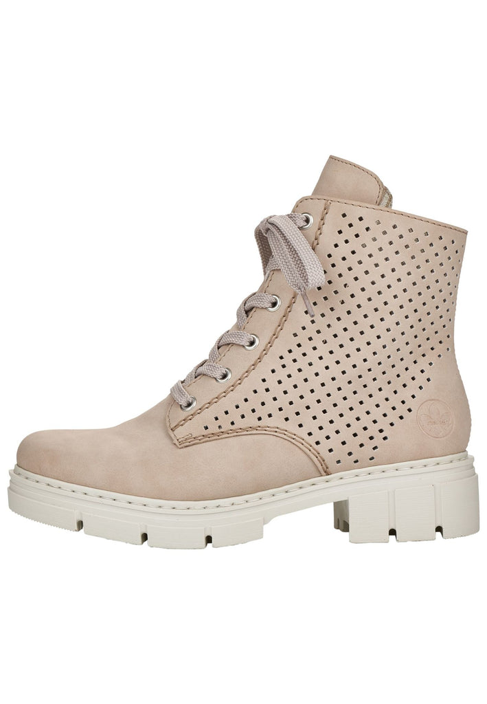 Rieker Stiefelette Lederimitat Beige