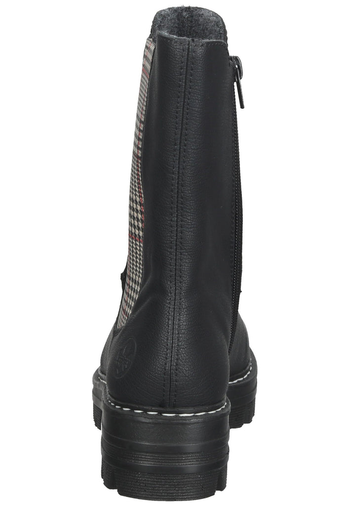 Rieker Stiefelette Lederimitat Beige/Schwarz