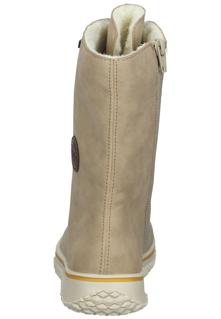 Rieker Stiefelette Lederimitat Beige Warmfutter
