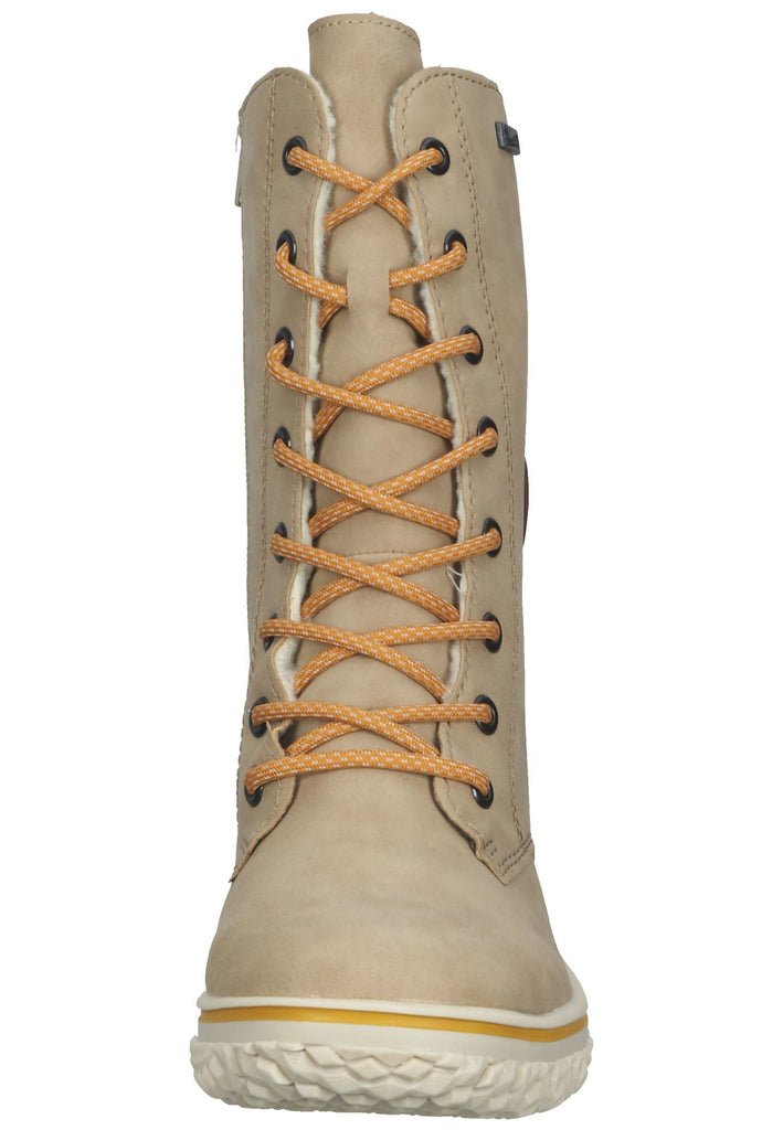 Rieker Stiefelette Lederimitat Beige Warmfutter