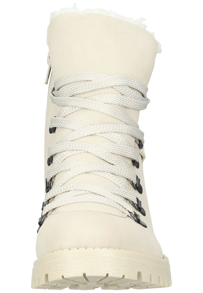 Rieker Stiefelette Lederimitat Beige/Weiß Warmfutter
