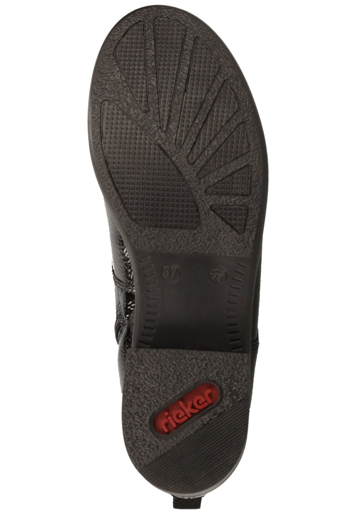 Rieker Stiefelette Lederimitat Black Warmfutter