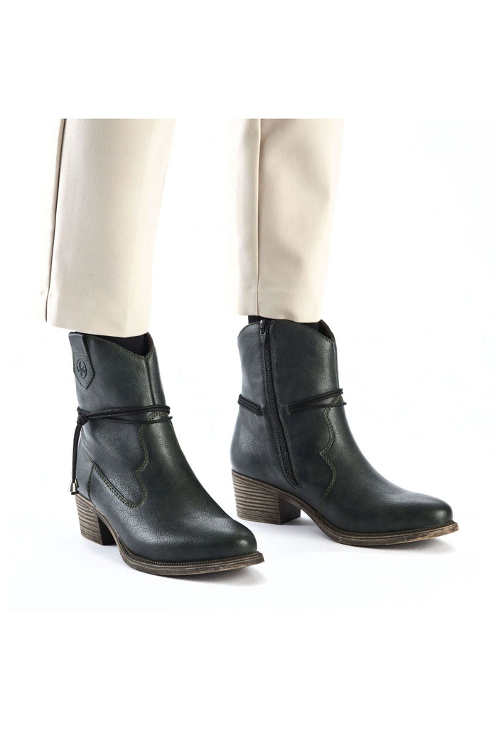 Rieker Stiefelette Lederimitat Blau Warmfutter