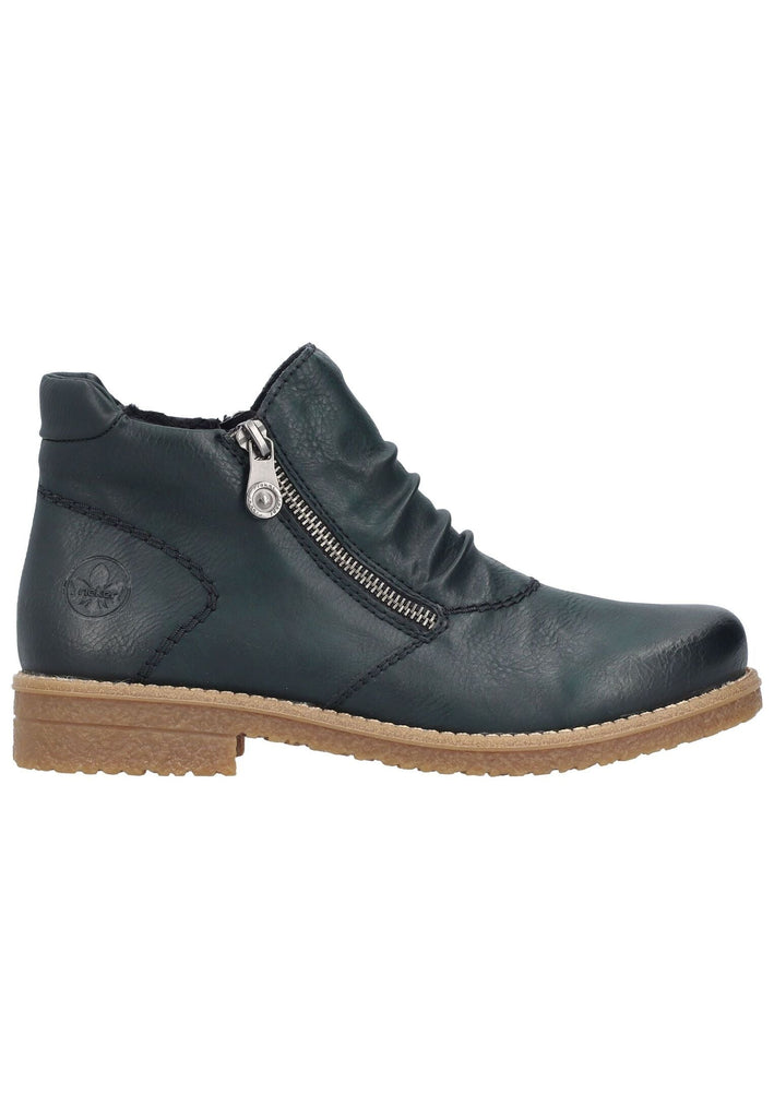 Rieker Stiefelette Lederimitat Blau Warmfutter