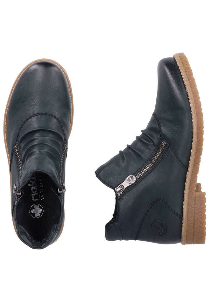 Rieker Stiefelette Lederimitat Blau Warmfutter