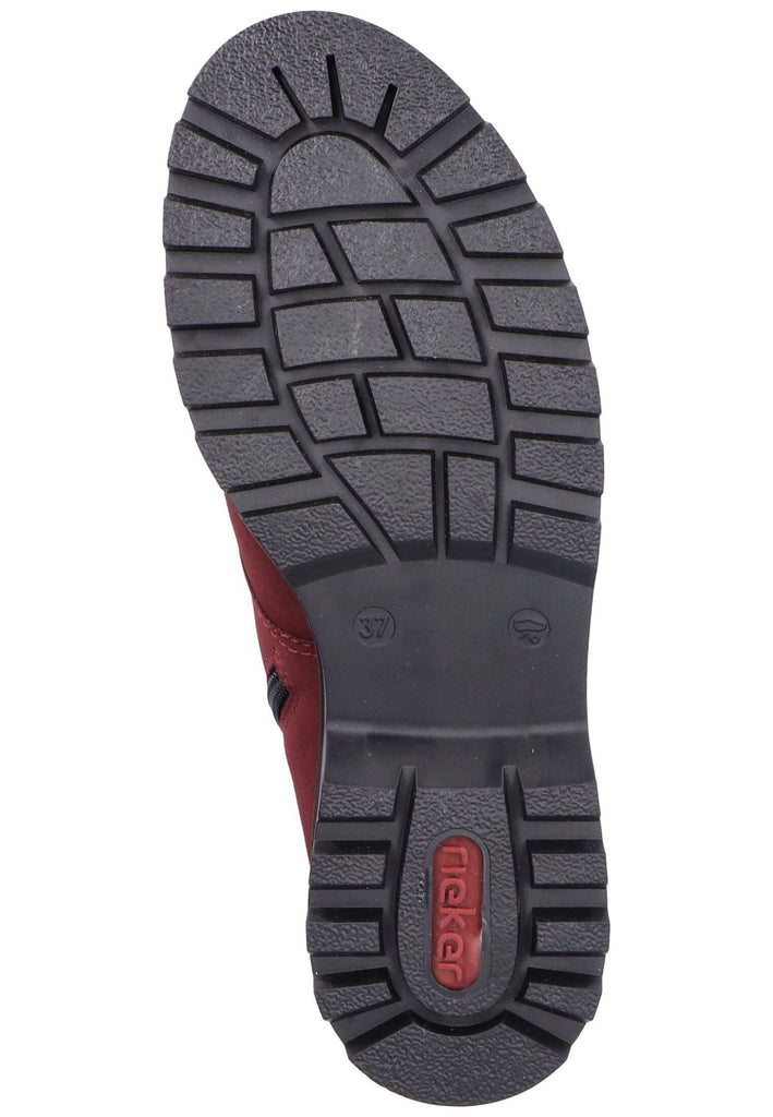 Rieker Stiefelette Lederimitat Bordeaux Warmfutter