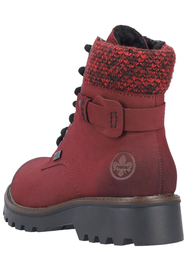 Rieker Stiefelette Lederimitat Bordeaux Warmfutter