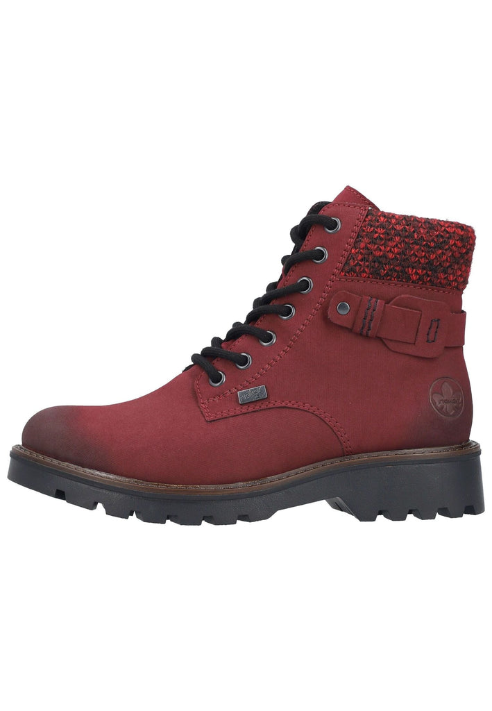 Rieker Stiefelette Lederimitat Bordeaux Warmfutter