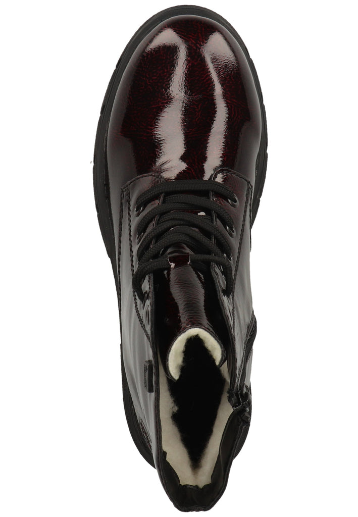 Rieker Stiefelette Lederimitat Bordeaux Warmfutter