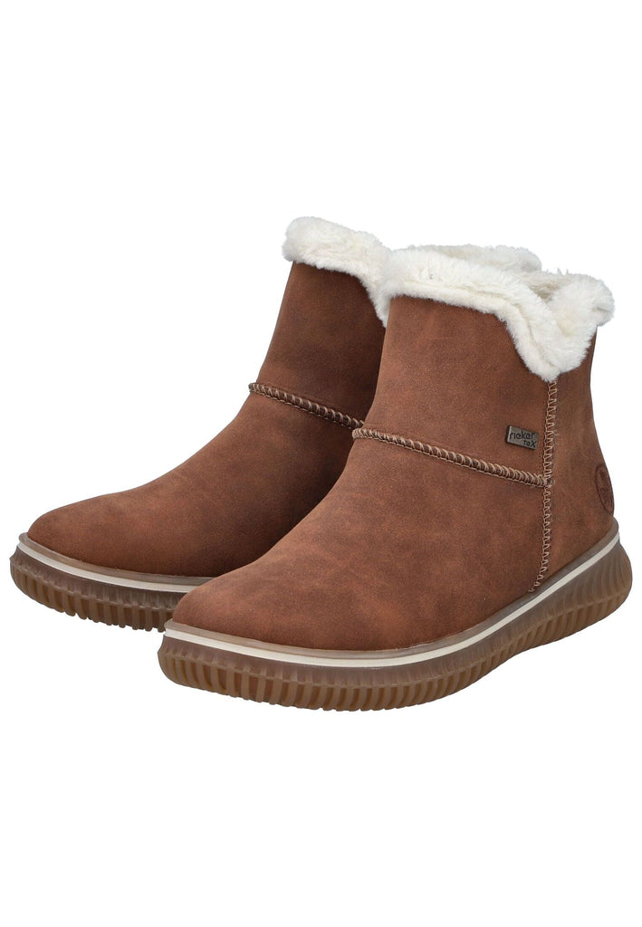 Rieker Stiefelette Lederimitat Brandy Warmfutter