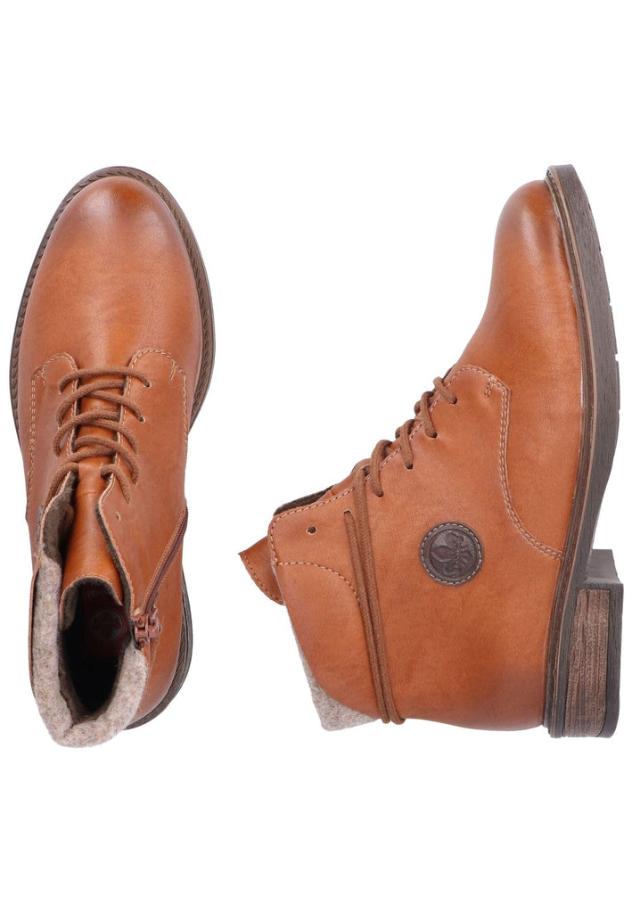 Rieker Stiefelette Lederimitat Braun