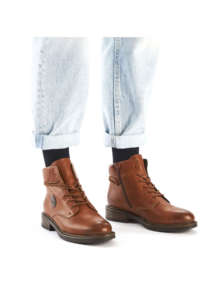 Rieker Stiefelette Lederimitat Braun