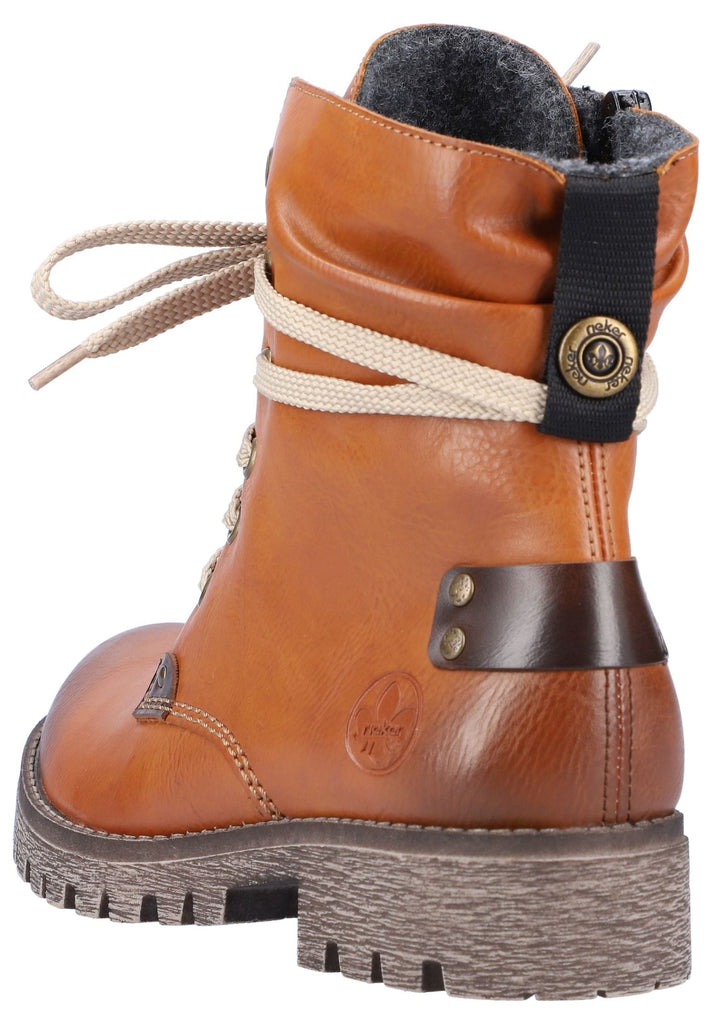 Rieker Stiefelette Lederimitat Braun
