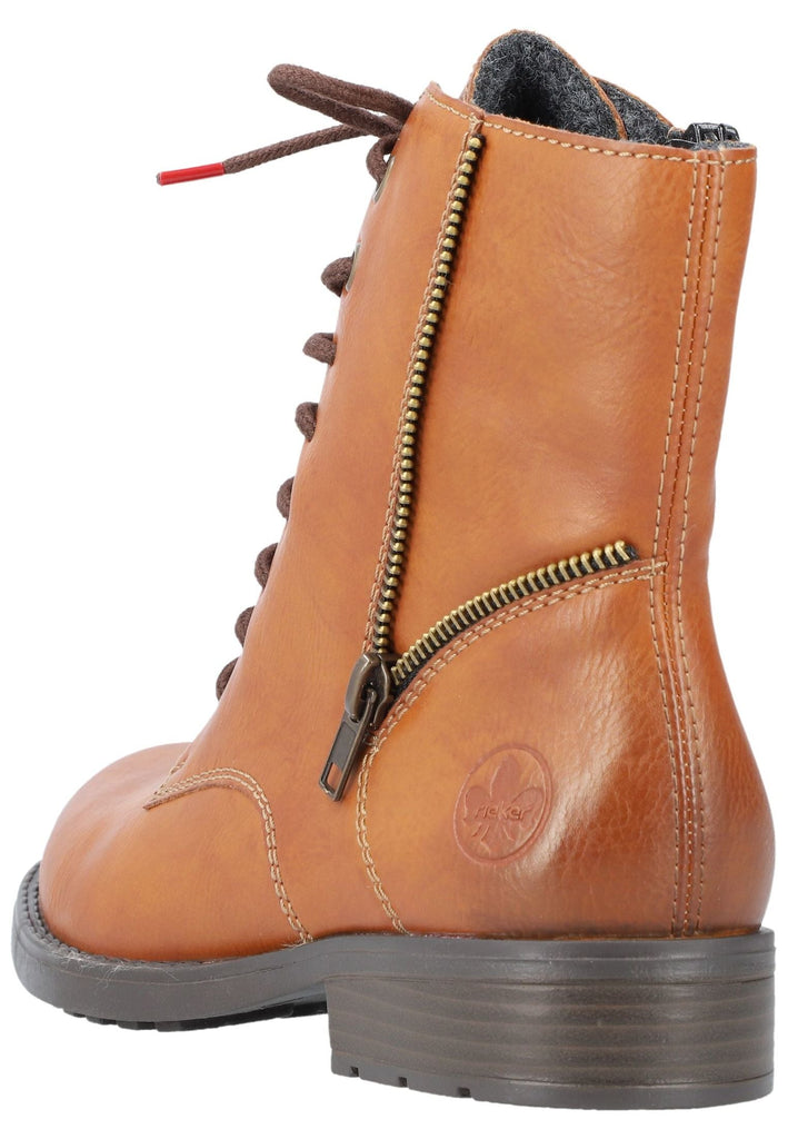 Rieker Stiefelette Lederimitat Braun