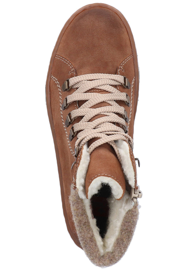 Rieker Stiefelette Lederimitat Braun