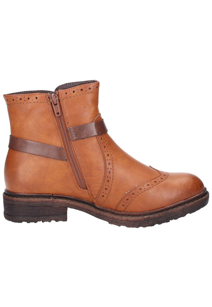 Rieker Stiefelette Lederimitat Braun