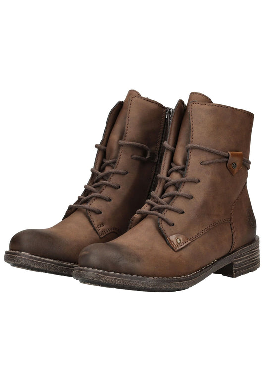 Rieker Stiefelette Lederimitat Braun