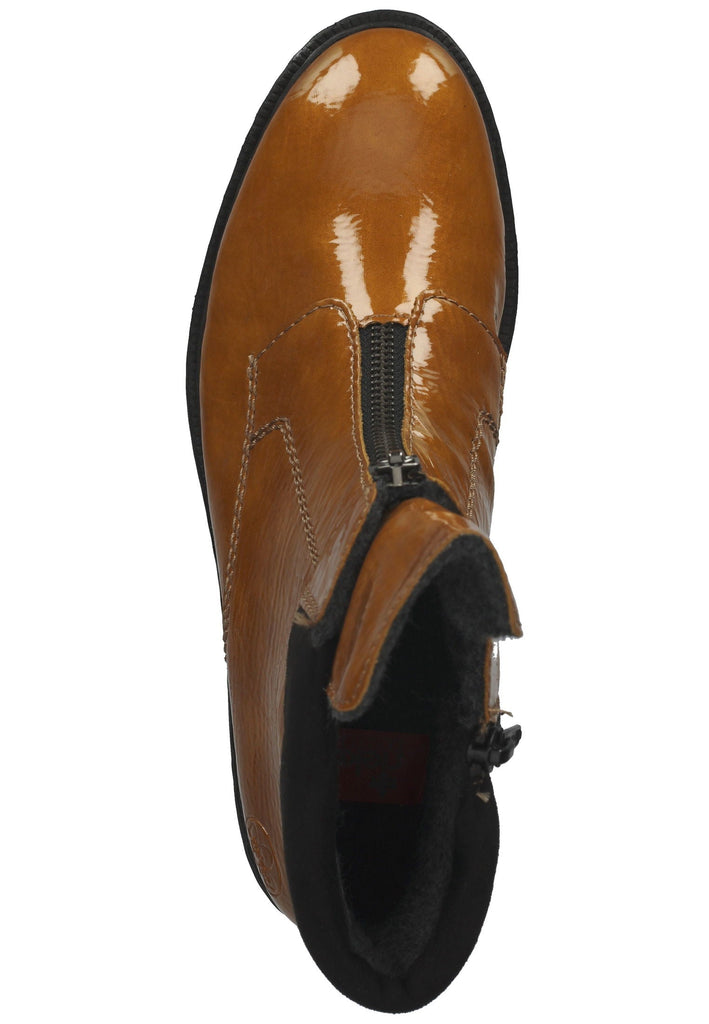 Rieker Stiefelette Lederimitat Braun/Schwarz Warmfutter