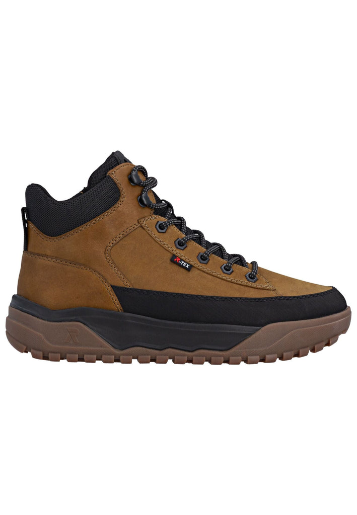 Rieker Stiefelette Lederimitat Braun/Schwarz Warmfutter