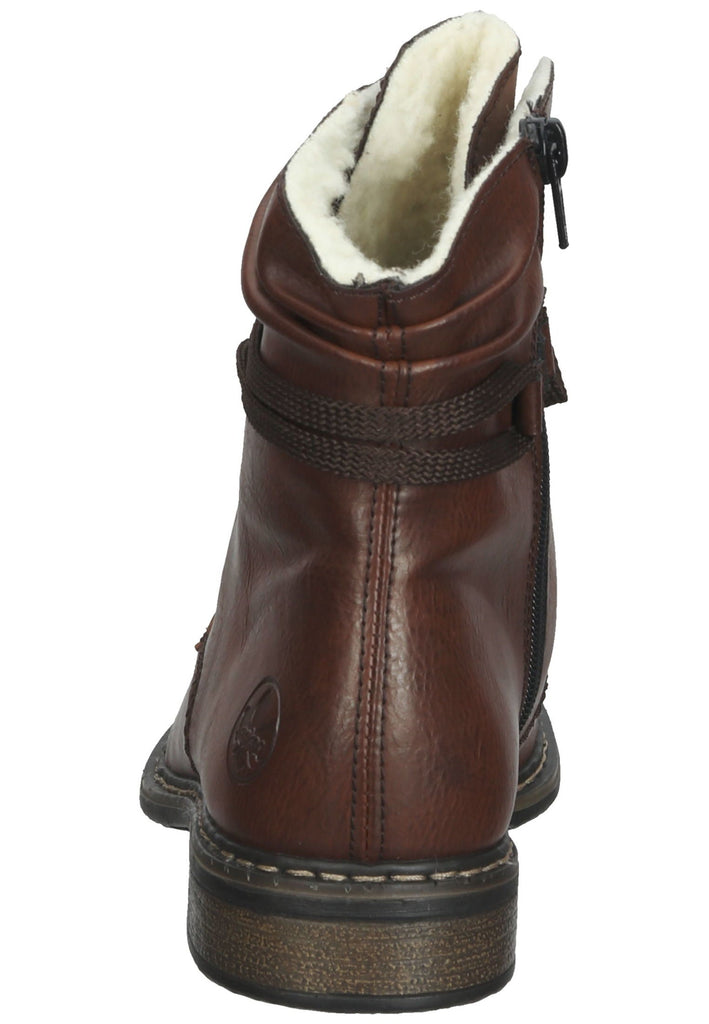 Rieker Stiefelette Lederimitat Braun Warmfutter