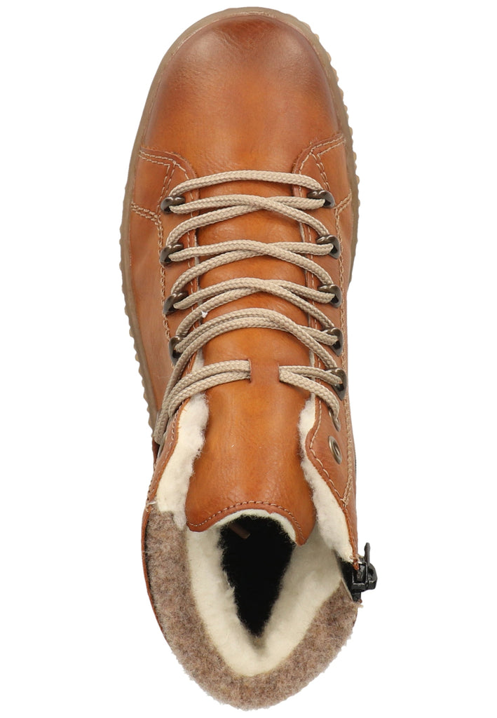 Rieker Stiefelette Lederimitat Braun Warmfutter