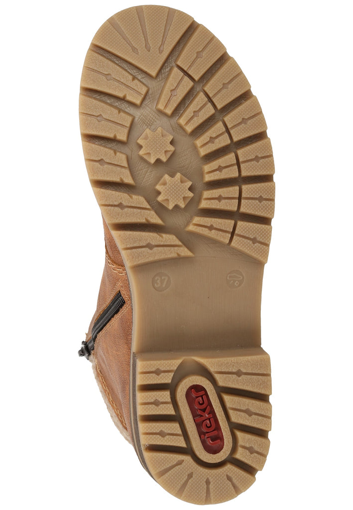 Rieker Stiefelette Lederimitat Braun Warmfutter